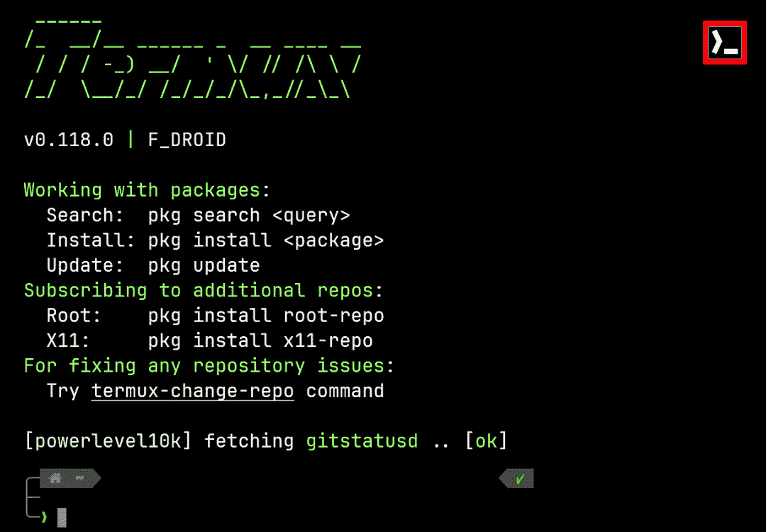 Termux-zsh Termux themes