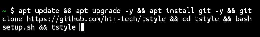 one-line-command Tstyle One line command