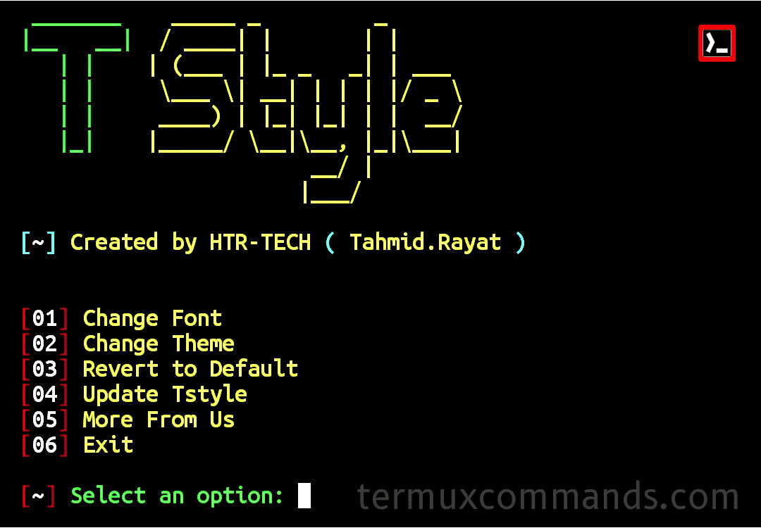 tstyle-termux Termux themes