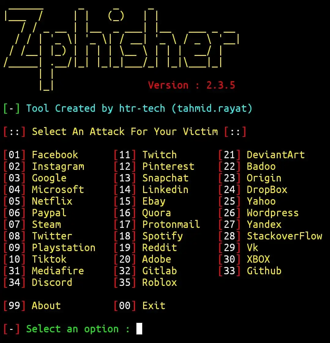 zphisher-GitHub Termux zphisher