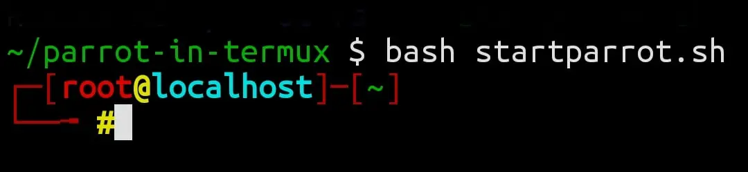 Parrot OS in Termux In the Parrot OS