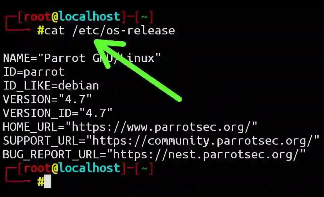 Parrot OS in Termux Check Parrot OS version
