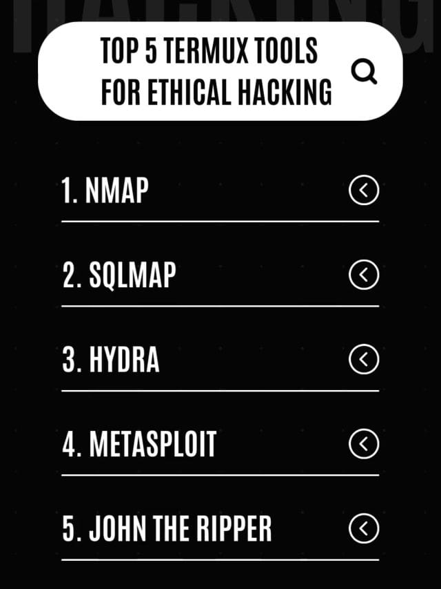 Top 5 Termux tools for Ethical Hacking