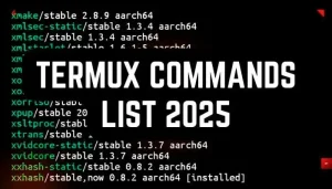 Termux commands list 2025