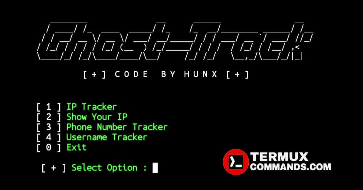 Ghosttrack in Termux
