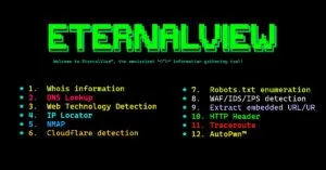 EternalView tool Installation and usage commands