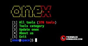 Onex in Termux installation and usage commands