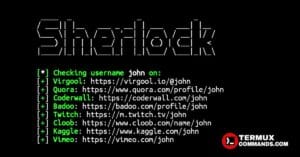 Sherlock installation and usage commands