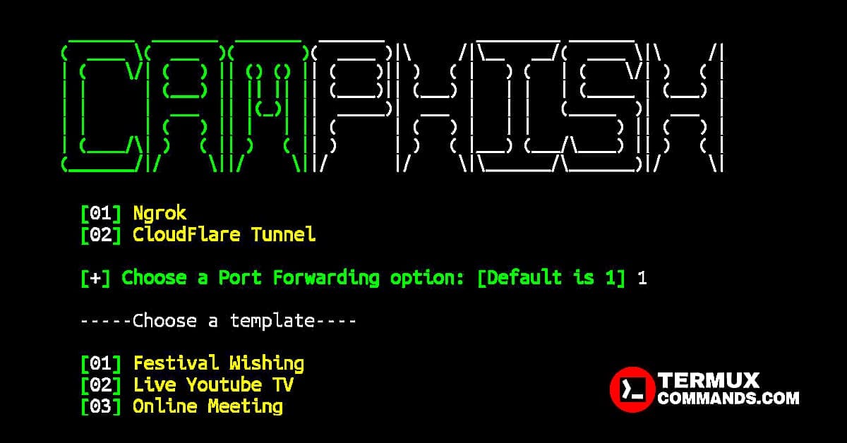 Camphish in Termux