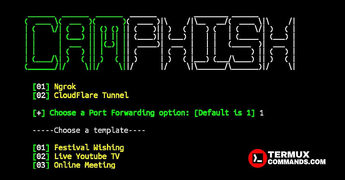 Camphish in Termux