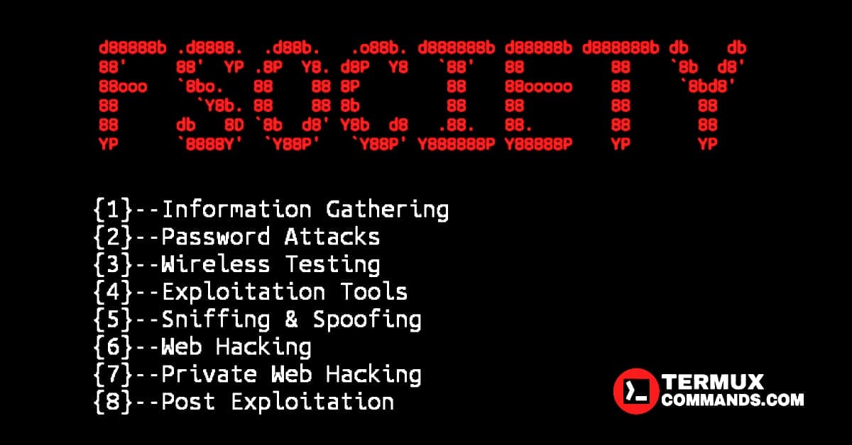 Fsociety in Termux installation and usage commands