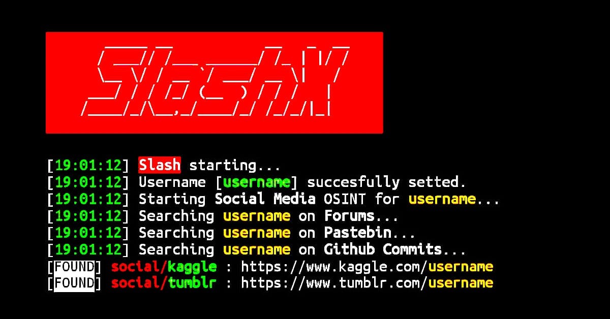 Slashx username finder Osint Tool
