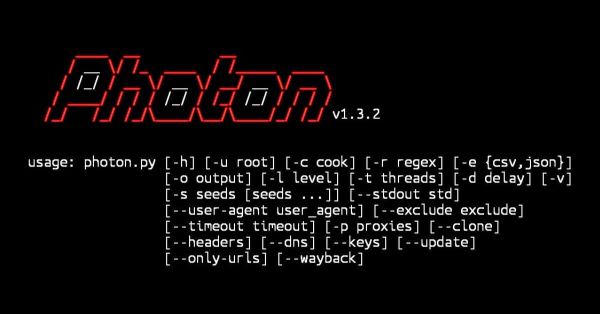 Photon Osint Tool Installation and commands
