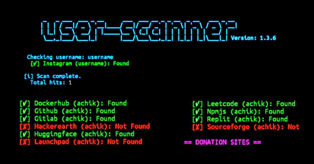 Find username and email