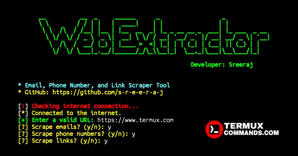 Website information gathering tool