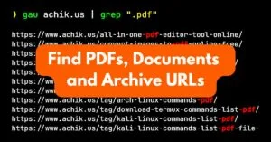 Gau tool find archive urls and files