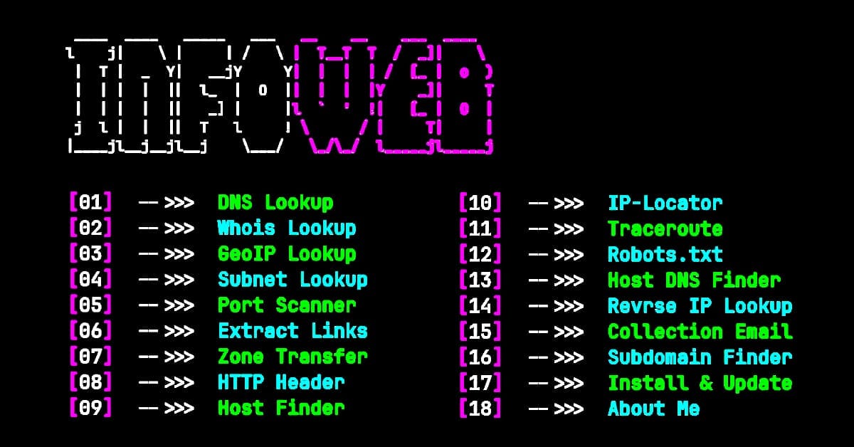 Infoweb tool website information gathering and Osint