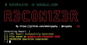 R3con1z3r website recon Tool