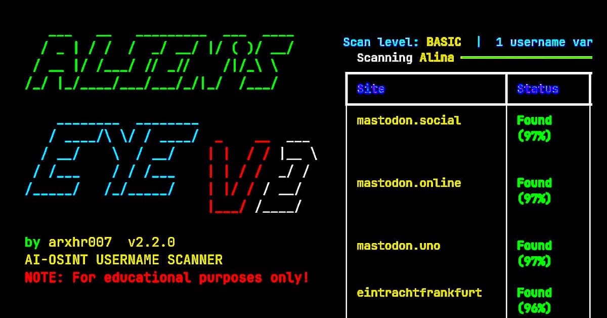 Ai powered Osint tool