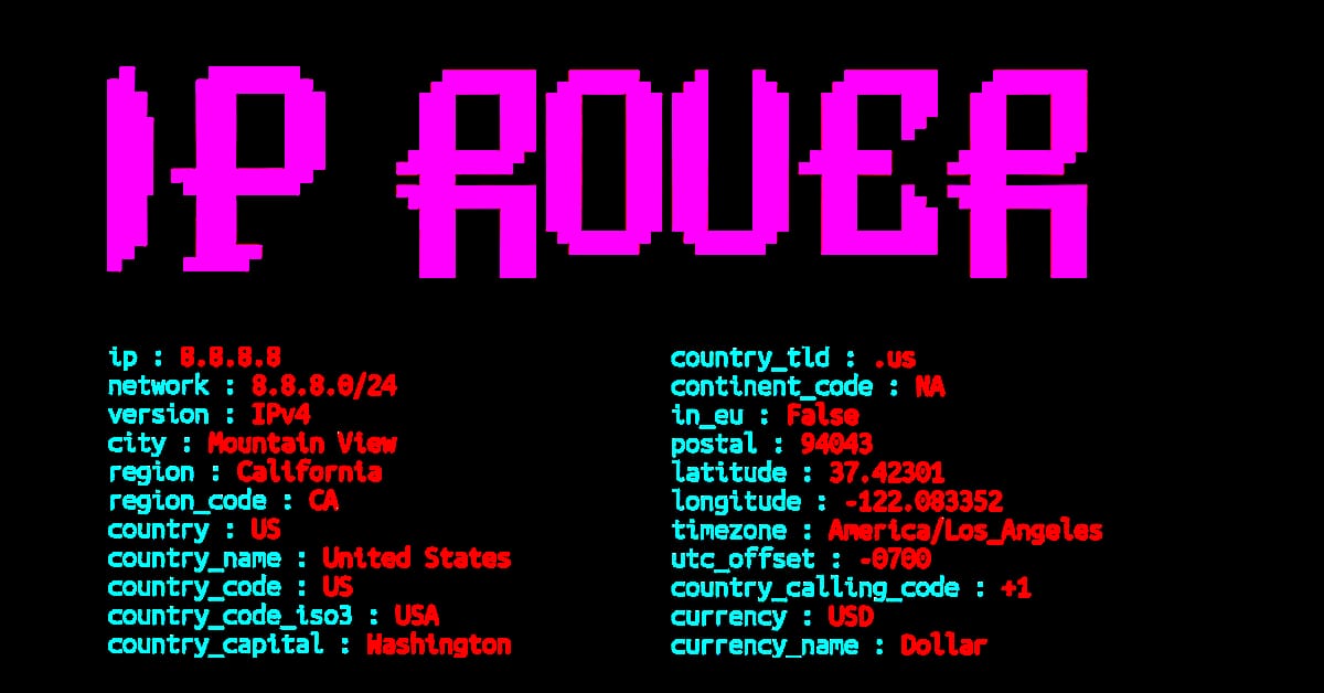 Ip address information tool