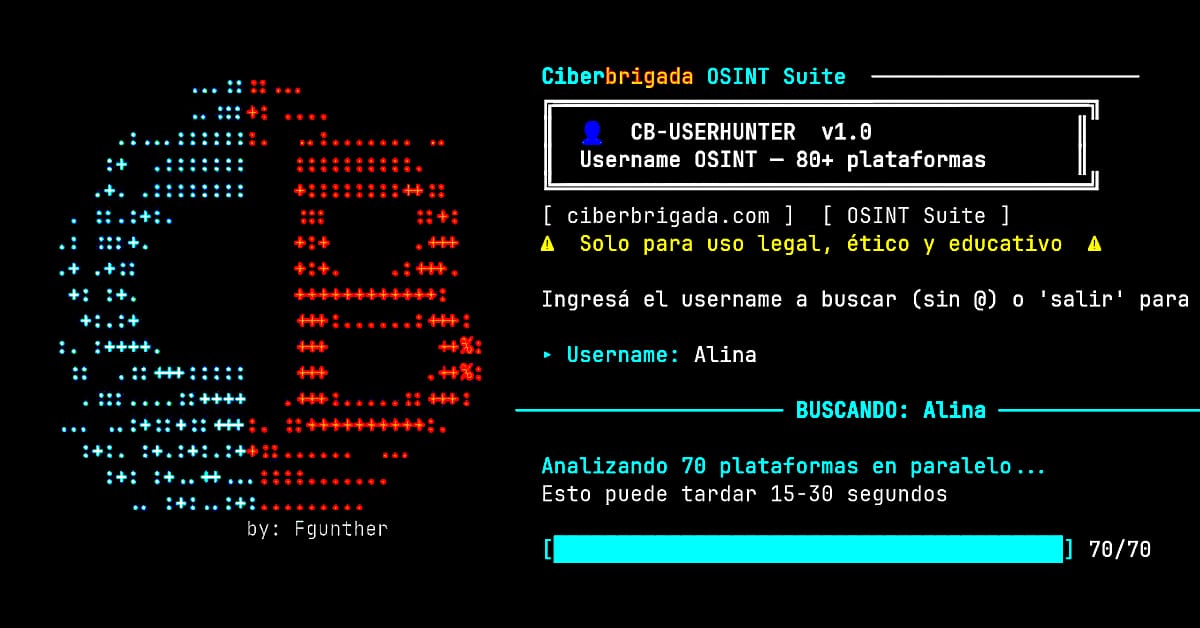 Username Osint and reconnaissance tool