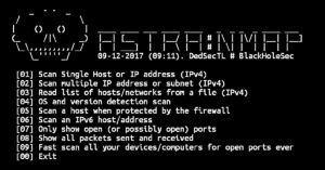 Astra Nmap tool commands in Termux
