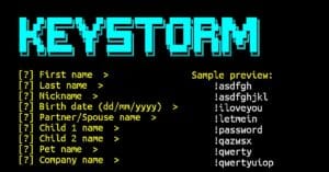 Keystorm tool create custom wordlist